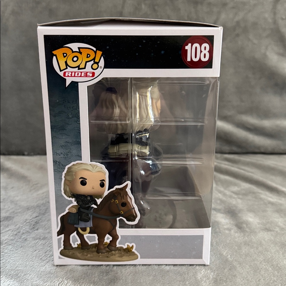 Funko Pop! Rides The Witcher Geralt and Roach Exclusive RARE #108 Mint Sealed - Picture 3 of 8